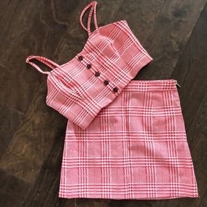 Crop top and skirt set